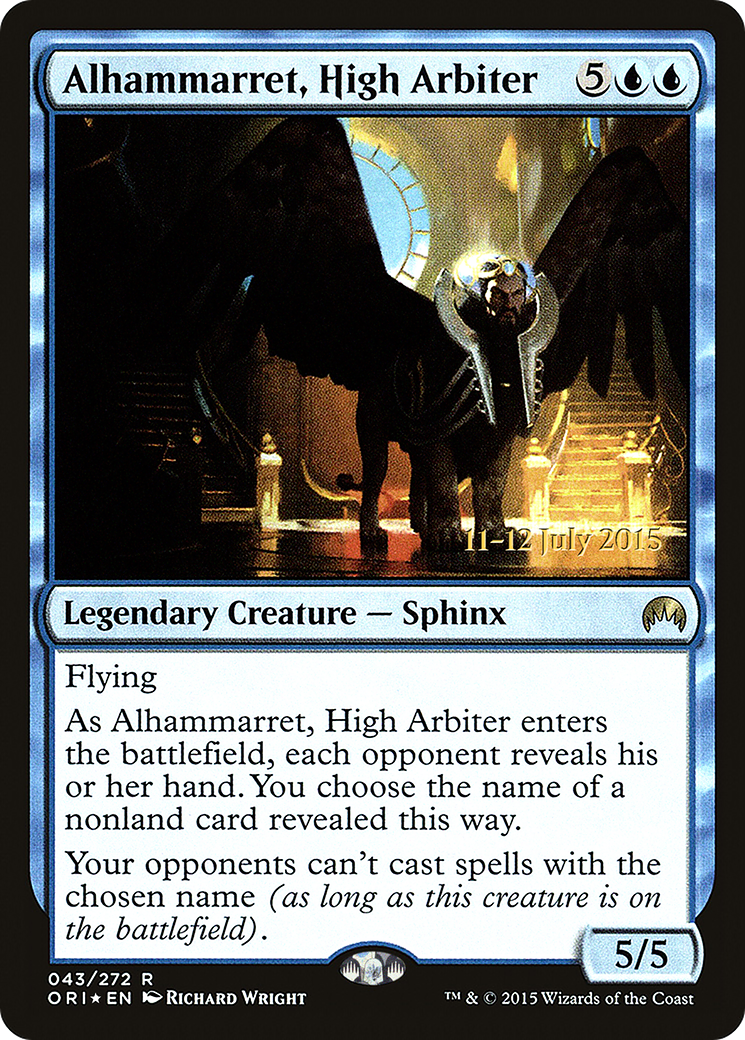 Alhammarret, High Arbiter (PORI-43S) - Magic Origins Promos Foil - Premium MTG Single from Wizards of the Coast - Just $0.42! Shop now at Game Crave Tournament Store