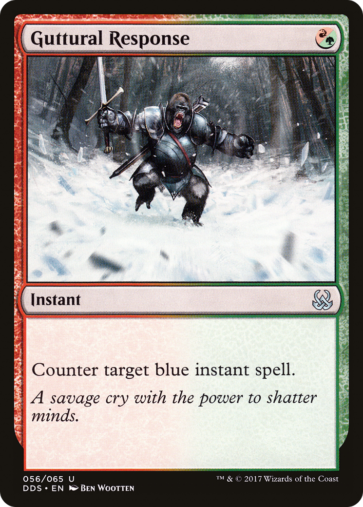 Guttural Response (DDS-056) - Duel Decks: Mind vs. Might - Premium MTG Single from Wizards of the Coast - Just $0.22! Shop now at Game Crave Tournament Store