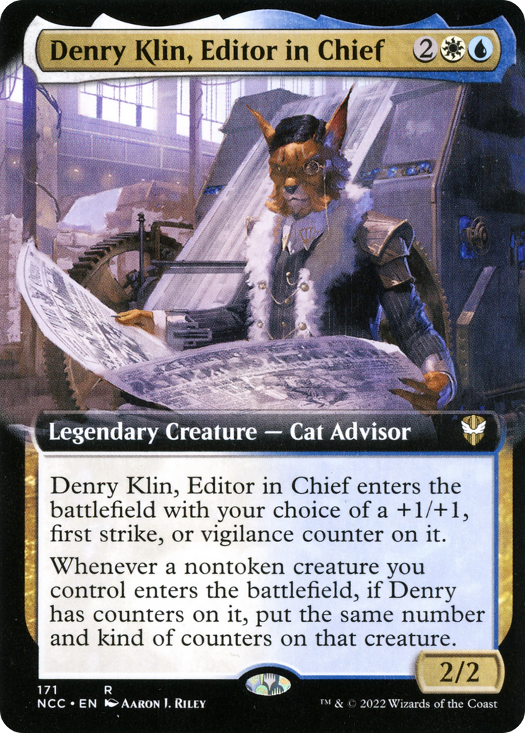 Denry Klin, Editor in Chief (NCC-171) - New Capenna Commander: (Extended Art) - Premium MTG Single from Wizards of the Coast - Just $0.71! Shop now at Game Crave Tournament Store