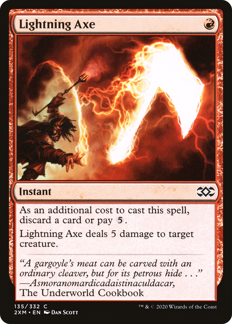 Lightning Axe (2XM-135) - Double Masters - Premium MTG Single from Wizards of the Coast - Just $0.08! Shop now at Game Crave Tournament Store