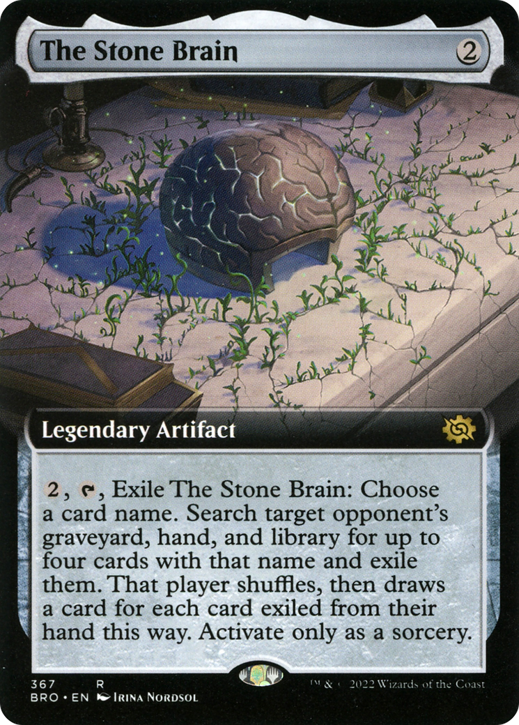 The Stone Brain (BRO-367) - The Brothers' War: (Extended Art) Foil - Premium MTG Single from Wizards of the Coast - Just $1.05! Shop now at Game Crave Tournament Store