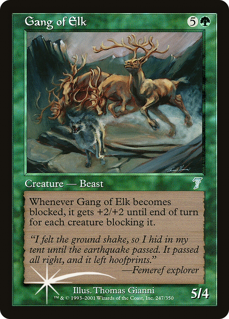 Gang of Elk (7ED-247★) - Seventh Edition Foil - Premium MTG Single from Wizards of the Coast - Just $2.70! Shop now at Game Crave Tournament Store