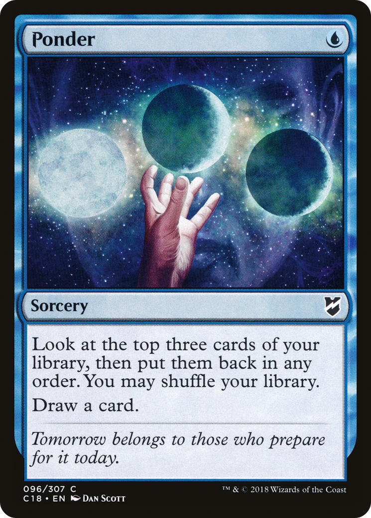 Ponder (C18-096) - Commander 2018 - Premium MTG Single from Wizards of the Coast - Just $0.50! Shop now at Game Crave Tournament Store