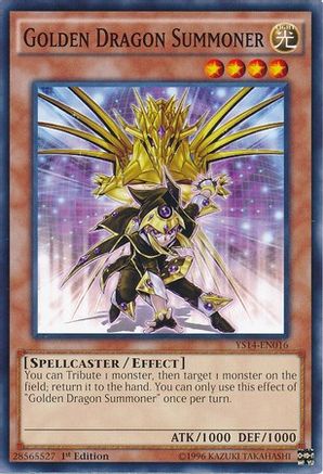 Golden Dragon Summoner (YS14-EN016) - Super Starter: Space-Time Showdown 1st Edition - Premium Yugioh Single from Konami - Just $0.25! Shop now at Game Crave Tournament Store