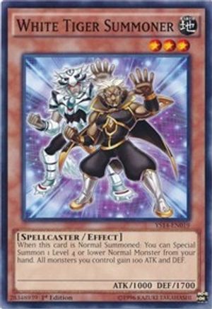 White Tiger Summoner (YS14-EN019) - Super Starter: Space-Time Showdown 1st Edition - Premium Yugioh Single from Konami - Just $0.25! Shop now at Game Crave Tournament Store