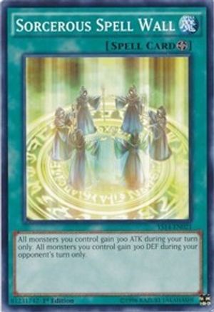 Sorcerous Spell Wall (YS14-EN021) - Super Starter: Space-Time Showdown 1st Edition - Premium Yugioh Single from Konami - Just $0.26! Shop now at Game Crave Tournament Store