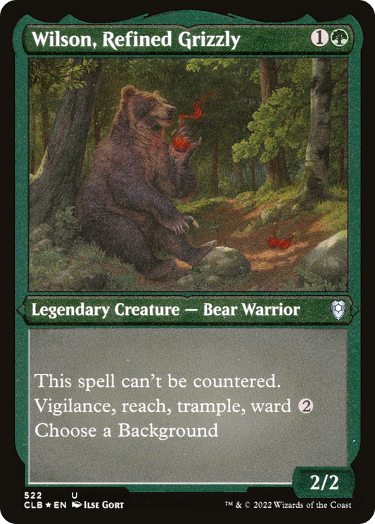 Wilson, Refined Grizzly (CLB-522) - Commander Legends: Battle for Baldur's Gate Etched Foil - Premium MTG Single from Wizards of the Coast - Just $0.26! Shop now at Game Crave Tournament Store