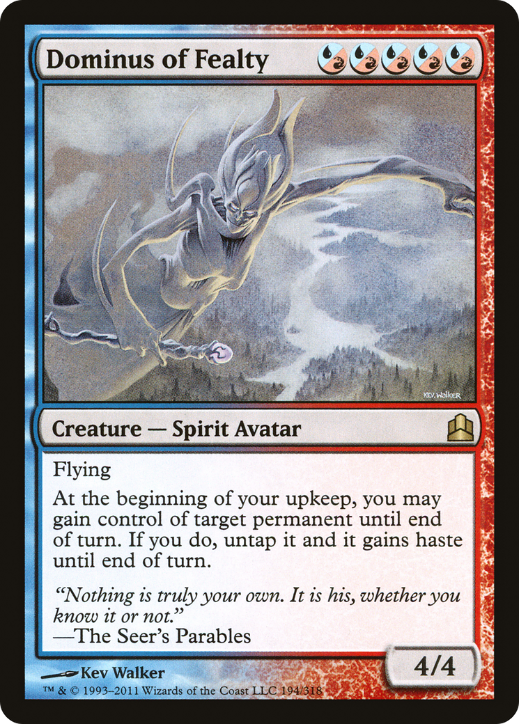 Dominus of Fealty (CMD-194) - Commander 2011 - Premium MTG Single from Wizards of the Coast - Just $0.17! Shop now at Game Crave Tournament Store