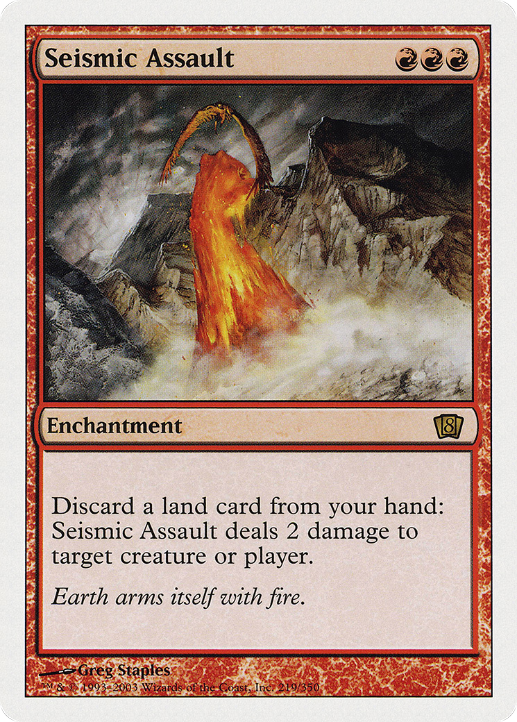 Seismic Assault (8ED-219) - Eighth Edition - Premium MTG Single from Wizards of the Coast - Just $0.54! Shop now at Game Crave Tournament Store