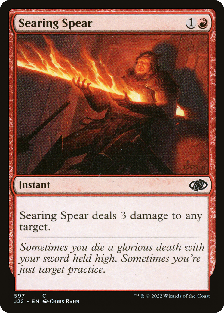 Searing Spear (J22-597) - Jumpstart 2022 - Premium MTG Single from Wizards of the Coast - Just $0.25! Shop now at Game Crave Tournament Store