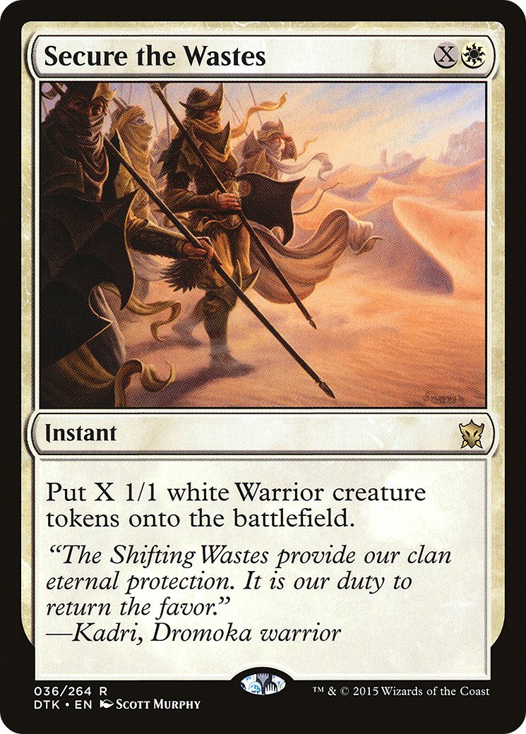 Secure the Wastes (DTK-036) - Dragons of Tarkir - Premium MTG Single from Wizards of the Coast - Just $0.29! Shop now at Game Crave Tournament Store