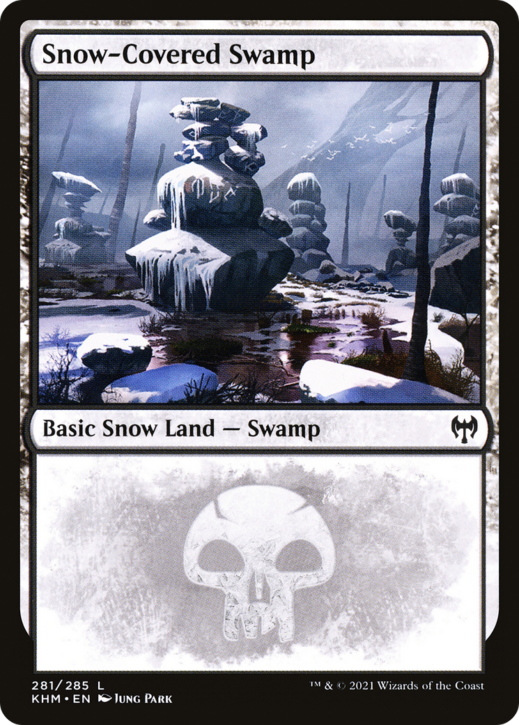 Snow-Covered Swamp (KHM-281) - Kaldheim: (snow) Foil - Premium MTG Single from Wizards of the Coast - Just $0.15! Shop now at Game Crave Tournament Store