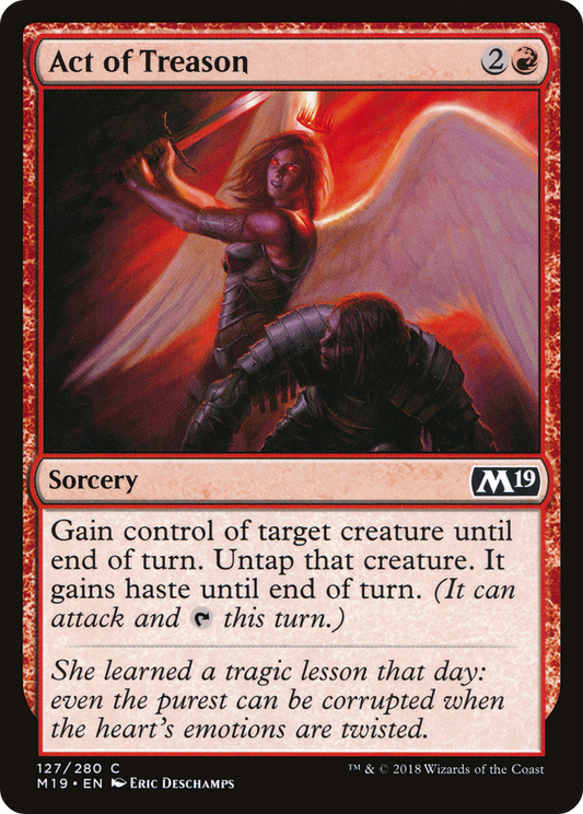 Act of Treason (M19-127) - Core Set 2019 - Premium MTG Single from Wizards of the Coast - Just $0.08! Shop now at Game Crave Tournament Store