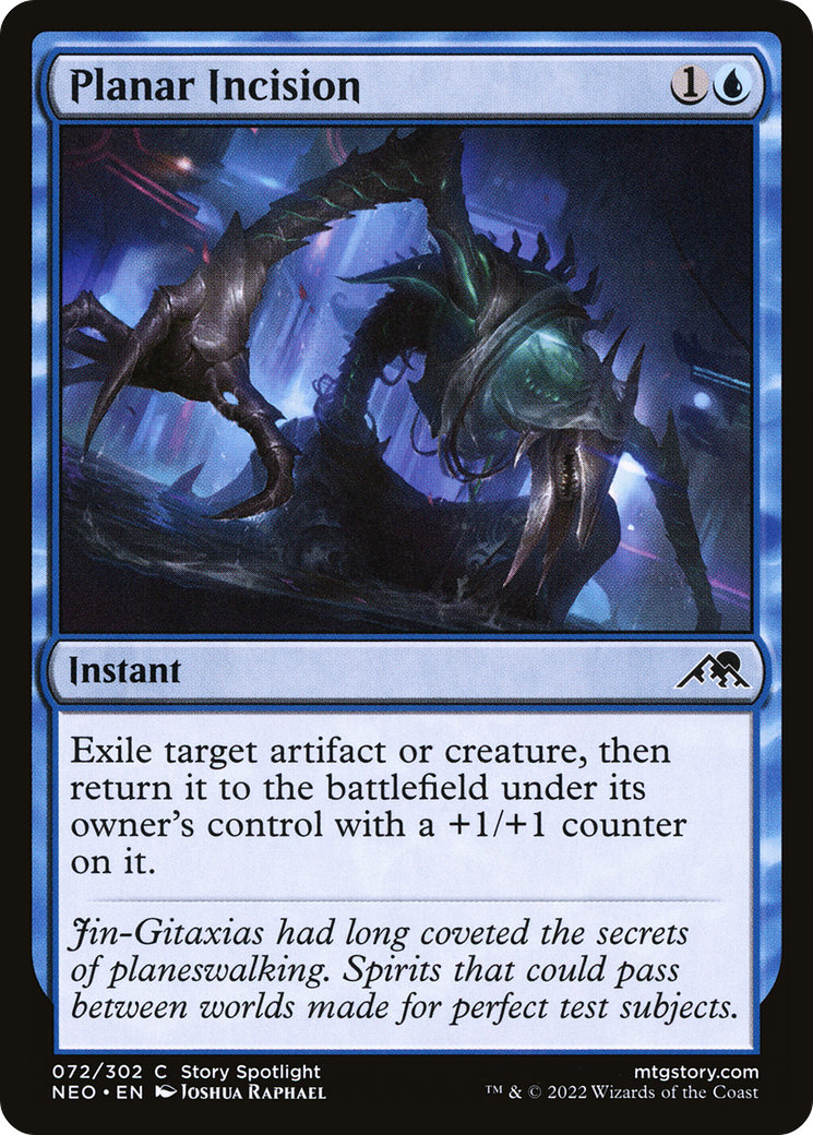 Planar Incision (NEO-072) - Kamigawa: Neon Dynasty Foil - Premium MTG Single from Wizards of the Coast - Just $0.63! Shop now at Game Crave Tournament Store