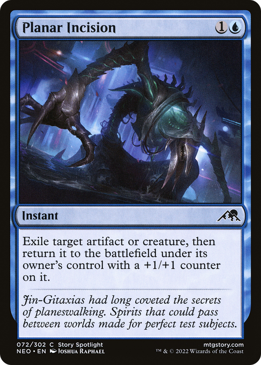 Planar Incision (NEO-072) - Kamigawa: Neon Dynasty Foil - Premium MTG Single from Wizards of the Coast - Just $0.63! Shop now at Game Crave Tournament Store