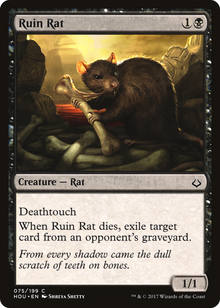 Ruin Rat (HOU-075) - Hour of Devastation Foil - Premium MTG Single from Wizards of the Coast - Just $0.14! Shop now at Game Crave Tournament Store