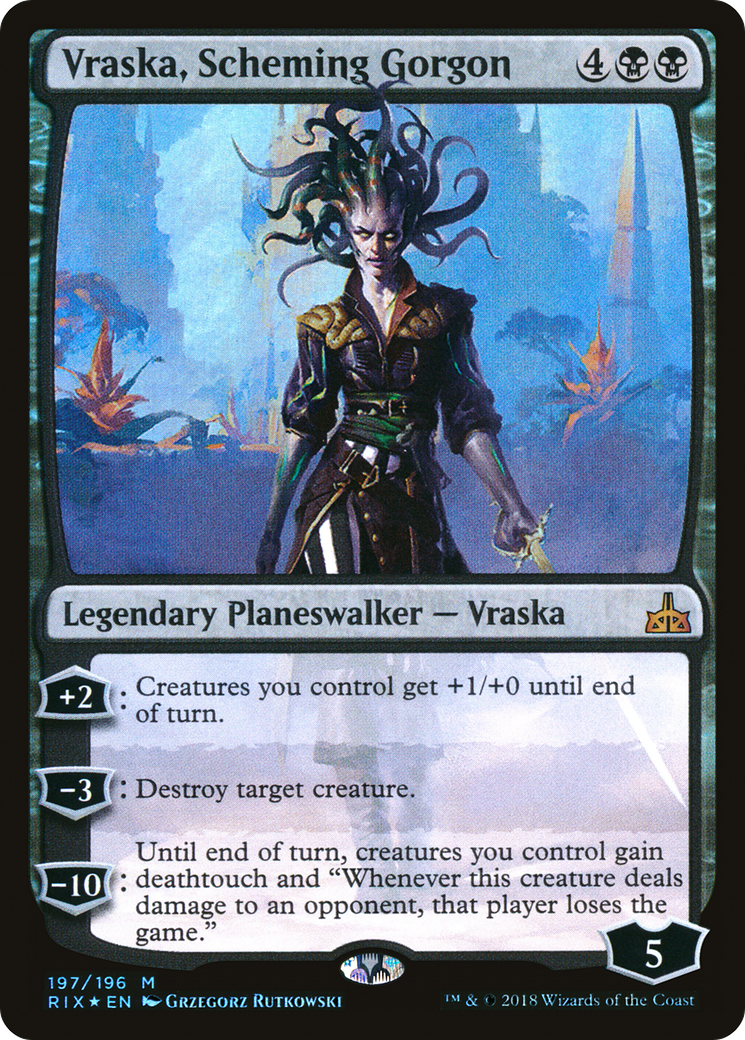 Vraska, Scheming Gorgon (RIX-197) - Rivals of Ixalan Foil - Premium MTG Single from Wizards of the Coast - Just $0.59! Shop now at Game Crave Tournament Store