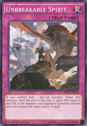 Unbreakable Spirit (BP03-EN234) - Battle Pack 3: Monster League 1st Edition - Premium Yugioh Single from Konami - Just $0.26! Shop now at Game Crave Tournament Store