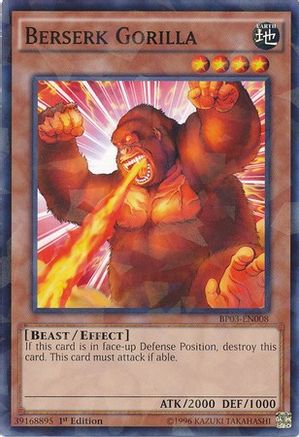 Berserk Gorilla (Shatterfoil) (BP03-EN008) - Battle Pack 3: Monster League 1st Edition - Premium Yugioh Single from Konami - Just $0.25! Shop now at Game Crave Tournament Store