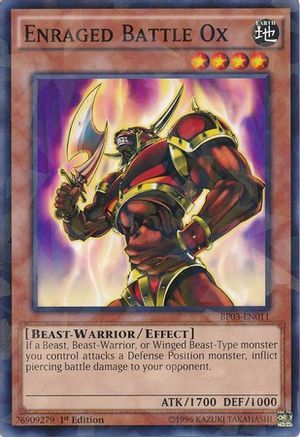 Enraged Battle Ox (Shatterfoil) (BP03-EN011) - Battle Pack 3: Monster League 1st Edition - Premium Yugioh Single from Konami - Just $0.14! Shop now at Game Crave Tournament Store
