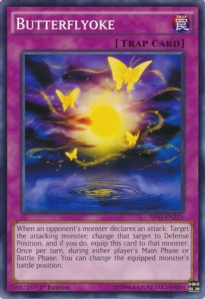 Butterflyoke (BP03-EN225) - Battle Pack 3: Monster League 1st Edition - Premium Yugioh Single from Konami - Just $0.08! Shop now at Game Crave Tournament Store