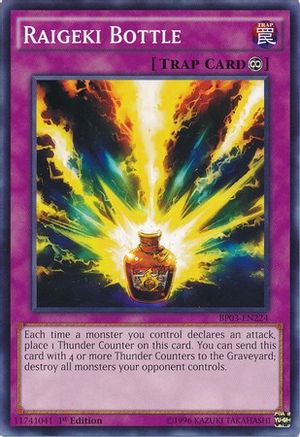 Raigeki Bottle (BP03-EN224) - Battle Pack 3: Monster League 1st Edition - Premium Yugioh Single from Konami - Just $0.25! Shop now at Game Crave Tournament Store