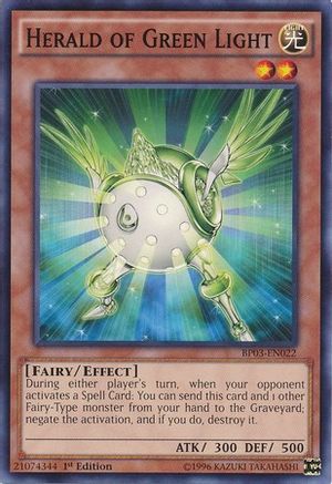 Herald of Green Light (BP03-EN022) - Battle Pack 3: Monster League 1st Edition - Premium Yugioh Single from Konami - Just $0.14! Shop now at Game Crave Tournament Store