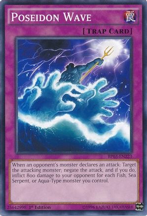 Poseidon Wave (BP03-EN223) - Battle Pack 3: Monster League 1st Edition - Premium Yugioh Single from Konami - Just $0.25! Shop now at Game Crave Tournament Store