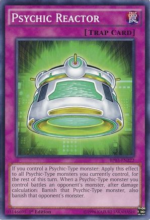 Psychic Reactor (BP03-EN222) - Battle Pack 3: Monster League 1st Edition - Premium Yugioh Single from Konami - Just $0.08! Shop now at Game Crave Tournament Store