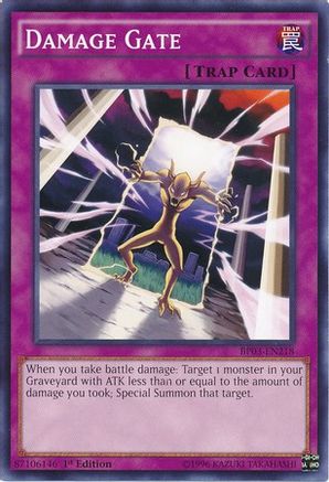 Damage Gate (BP03-EN218) - Battle Pack 3: Monster League 1st Edition - Premium Yugioh Single from Konami - Just $0.08! Shop now at Game Crave Tournament Store