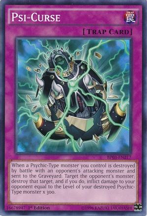 Psi-Curse (BP03-EN217) - Battle Pack 3: Monster League 1st Edition - Premium Yugioh Single from Konami - Just $0.08! Shop now at Game Crave Tournament Store