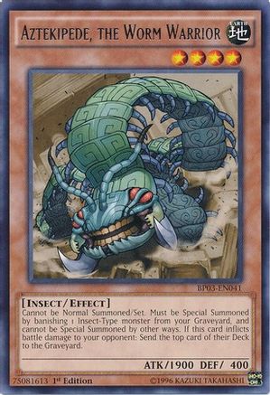 Aztekipede, the Worm Warrior (BP03-EN041) - Battle Pack 3: Monster League 1st Edition - Premium Yugioh Single from Konami - Just $0.12! Shop now at Game Crave Tournament Store