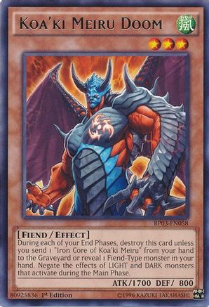 Koa'ki Meiru Doom (BP03-EN058) - Battle Pack 3: Monster League 1st Edition - Premium Yugioh Single from Konami - Just $0.08! Shop now at Game Crave Tournament Store