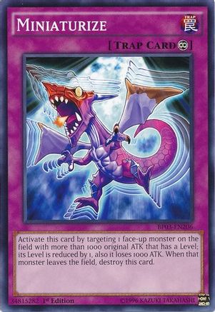 Miniaturize (BP03-EN206) - Battle Pack 3: Monster League 1st Edition - Premium Yugioh Single from Konami - Just $0.08! Shop now at Game Crave Tournament Store
