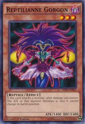 Reptilianne Gorgon (BP03-EN067) - Battle Pack 3: Monster League 1st Edition - Premium Yugioh Single from Konami - Just $0.08! Shop now at Game Crave Tournament Store