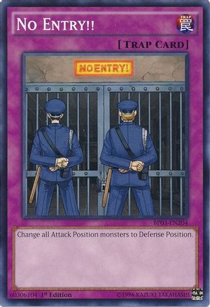 No Entry!! (BP03-EN204) - Battle Pack 3: Monster League 1st Edition - Premium Yugioh Single from Konami - Just $0.25! Shop now at Game Crave Tournament Store
