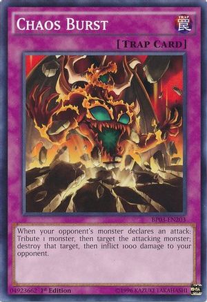 Chaos Burst (BP03-EN203) - Battle Pack 3: Monster League 1st Edition - Premium Yugioh Single from Konami - Just $0.08! Shop now at Game Crave Tournament Store