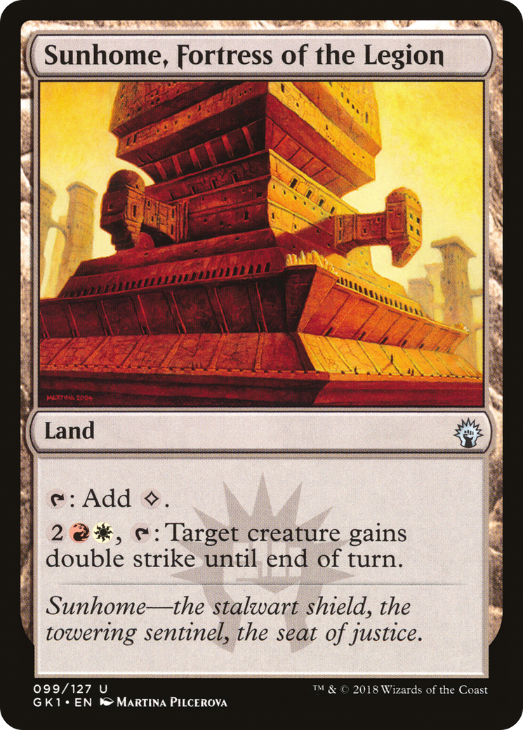 Sunhome, Fortress of the Legion (GK1-099) - GRN Guild Kit - Premium MTG Single from Wizards of the Coast - Just $0.12! Shop now at Game Crave Tournament Store