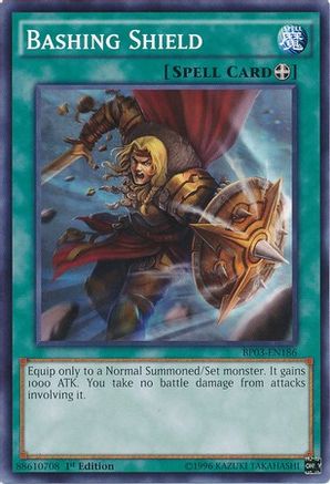 Bashing Shield (BP03-EN186) - Battle Pack 3: Monster League 1st Edition - Premium Yugioh Single from Konami - Just $0.08! Shop now at Game Crave Tournament Store