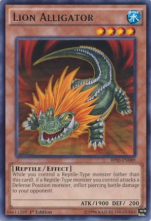 Lion Alligator (BP03-EN089) - Battle Pack 3: Monster League 1st Edition - Premium Yugioh Single from Konami - Just $0.08! Shop now at Game Crave Tournament Store