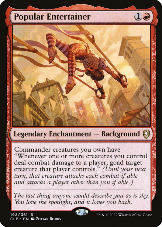 Popular Entertainer (CLB-192) - Commander Legends: Battle for Baldur's Gate Foil - Premium MTG Single from Wizards of the Coast - Just $0.08! Shop now at Game Crave Tournament Store