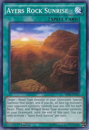 Ayers Rock Sunrise (BP03-EN183) - Battle Pack 3: Monster League 1st Edition - Premium Yugioh Single from Konami - Just $0.08! Shop now at Game Crave Tournament Store