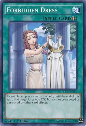 Forbidden Dress (BP03-EN180) - Battle Pack 3: Monster League 1st Edition - Premium Yugioh Single from Konami - Just $0.26! Shop now at Game Crave Tournament Store