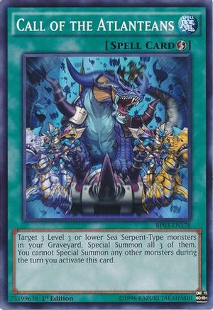 Call of the Atlanteans (BP03-EN178) - Battle Pack 3: Monster League 1st Edition - Premium Yugioh Single from Konami - Just $0.25! Shop now at Game Crave Tournament Store