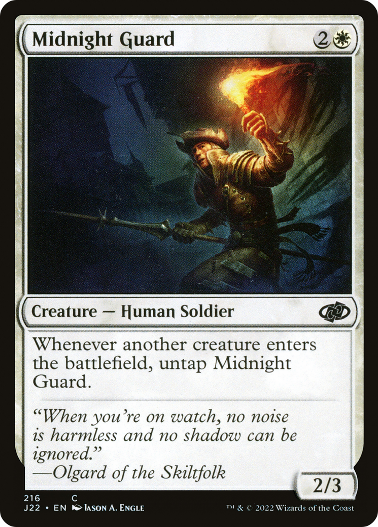 Midnight Guard (J22-216) - Jumpstart 2022 - Premium MTG Single from Wizards of the Coast - Just $0.08! Shop now at Game Crave Tournament Store