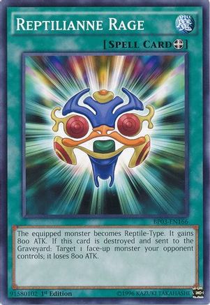 Reptilianne Rage (BP03-EN166) - Battle Pack 3: Monster League 1st Edition - Premium Yugioh Single from Konami - Just $0.25! Shop now at Game Crave Tournament Store