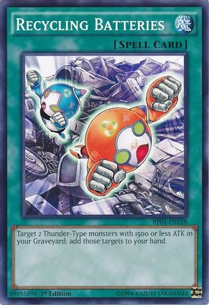 Recycling Batteries (BP03-EN158) - Battle Pack 3: Monster League 1st Edition - Premium Yugioh Single from Konami - Just $0.08! Shop now at Game Crave Tournament Store
