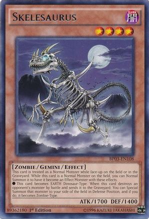 Skelesaurus (BP03-EN108) - Battle Pack 3: Monster League 1st Edition - Premium Yugioh Single from Konami - Just $0.08! Shop now at Game Crave Tournament Store
