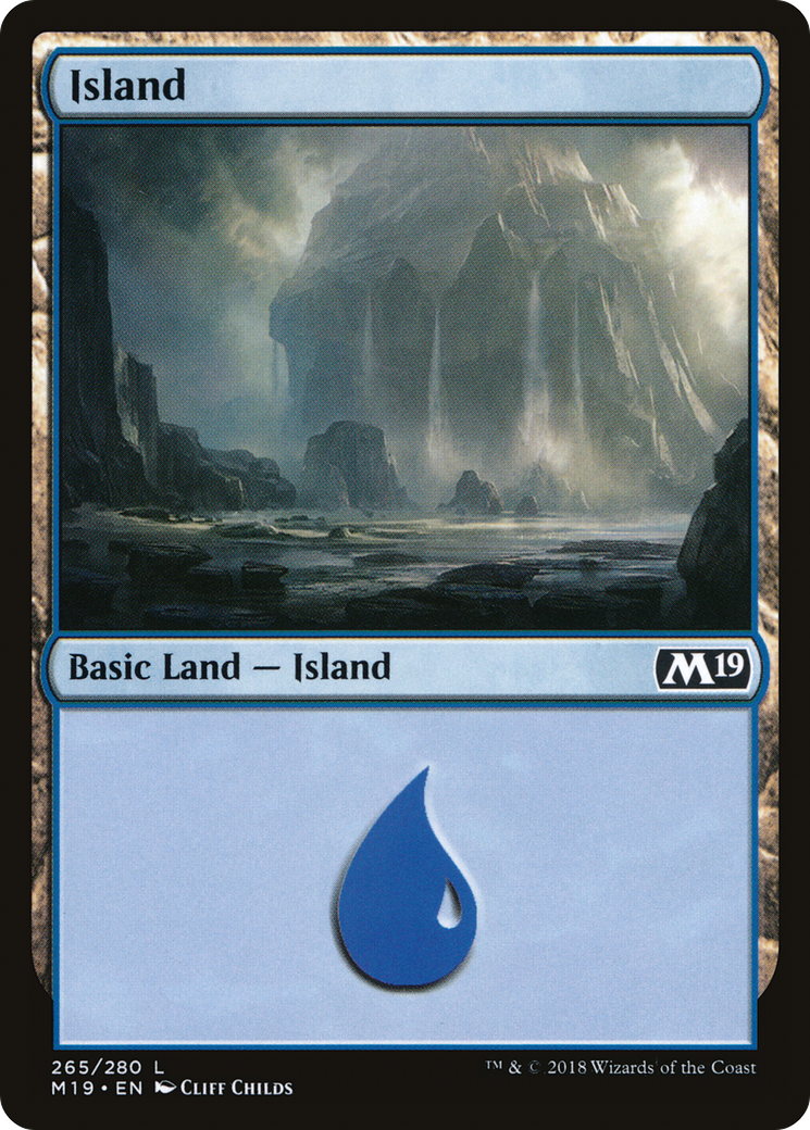 Island (M19-265) - Core Set 2019 Foil - Premium MTG Single from Wizards of the Coast - Just $0.43! Shop now at Game Crave Tournament Store