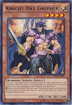 Knight Day Grepher (BP03-EN109) - Battle Pack 3: Monster League 1st Edition - Premium Yugioh Single from Konami - Just $0.26! Shop now at Game Crave Tournament Store